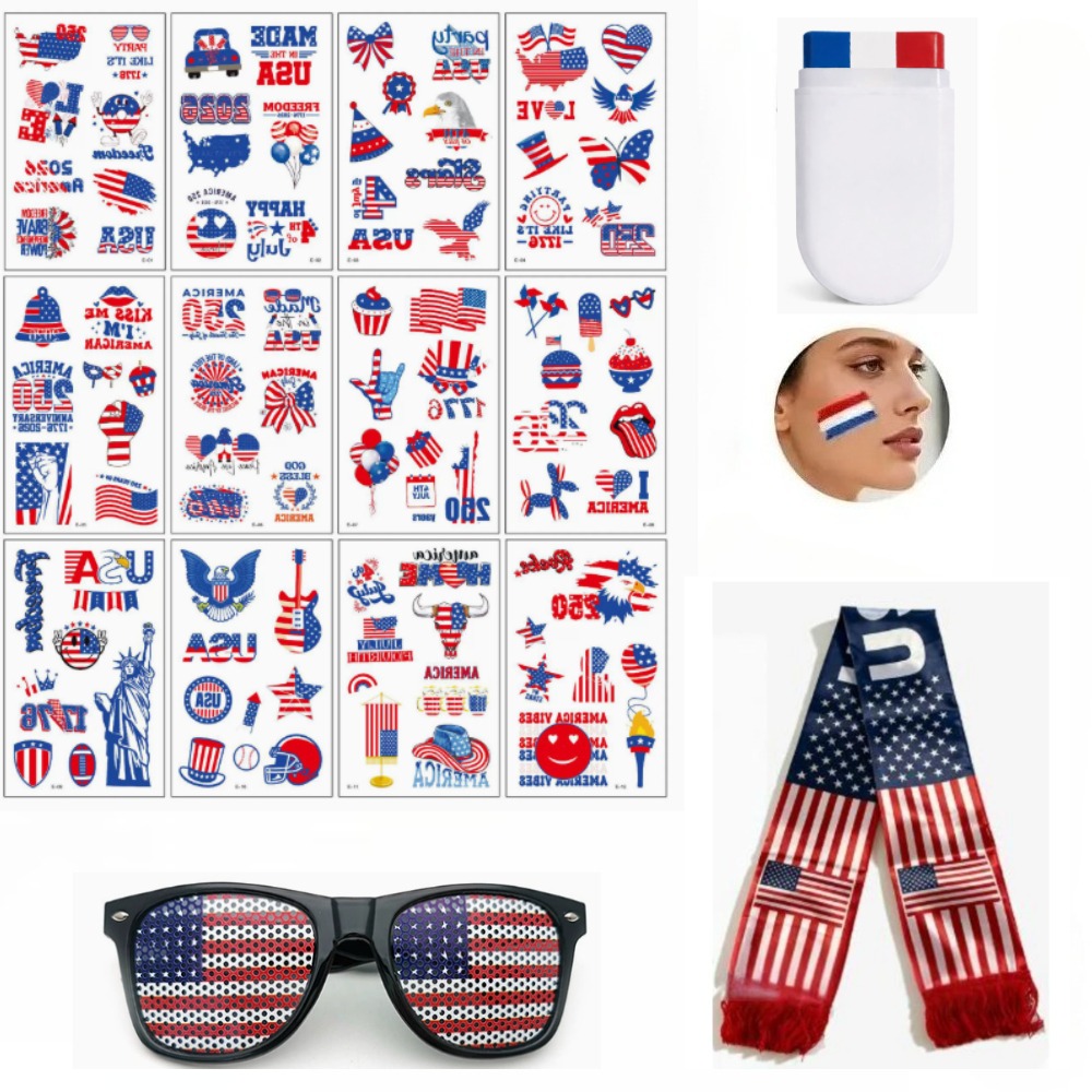 Party Games Usa - Kit de Torcedor Patriótico EUA 2026: