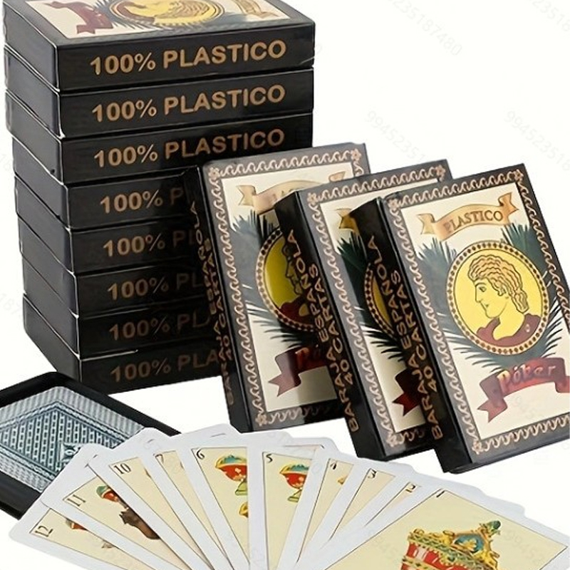 Party Games In Spanish - Cartas de jogo de plástico à