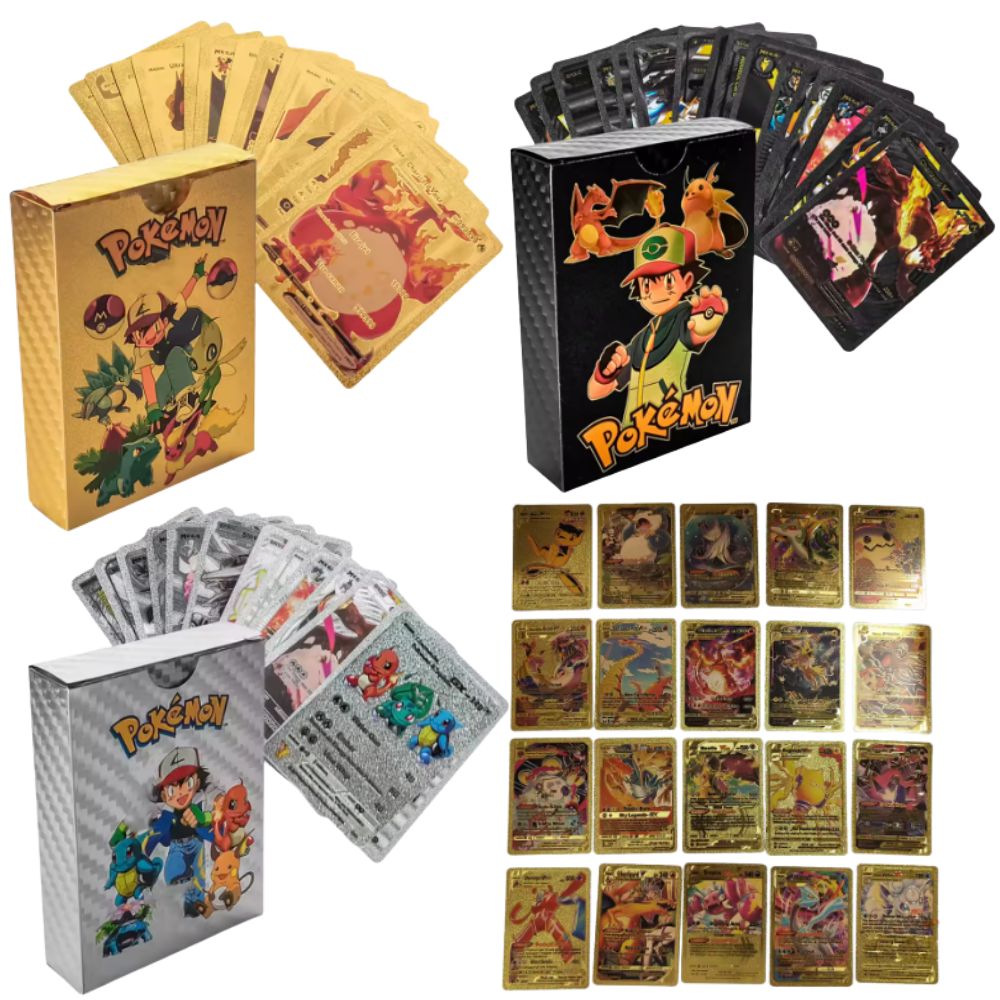 Party Games In Spanish - 55 Cartas Pokémon Vmax GX Gold