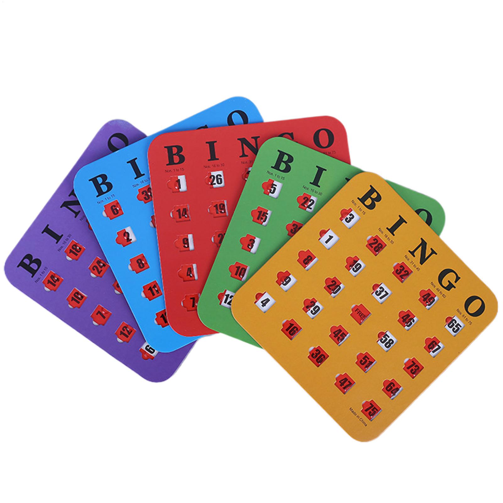 Party Games Board Game - 5 cartas de jogo de bingo