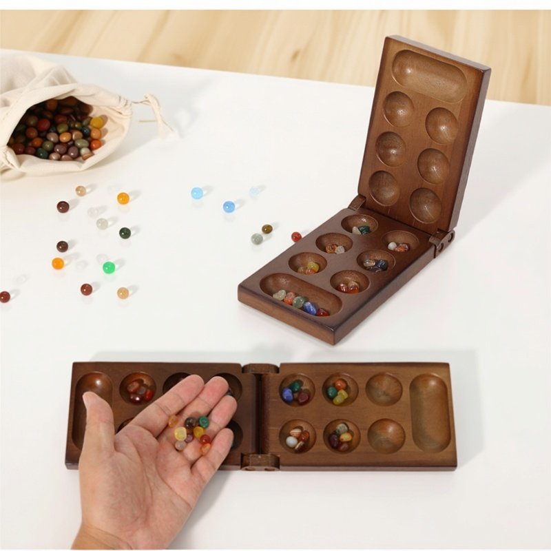 Party Games Board Game - Conjunto de xadrez africano mancala antigo,
