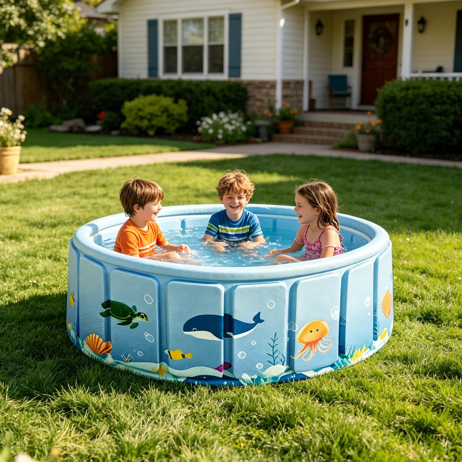 Piscina Dobrável Não Inflável  - Party Games Kid Friendly avaliação e preço