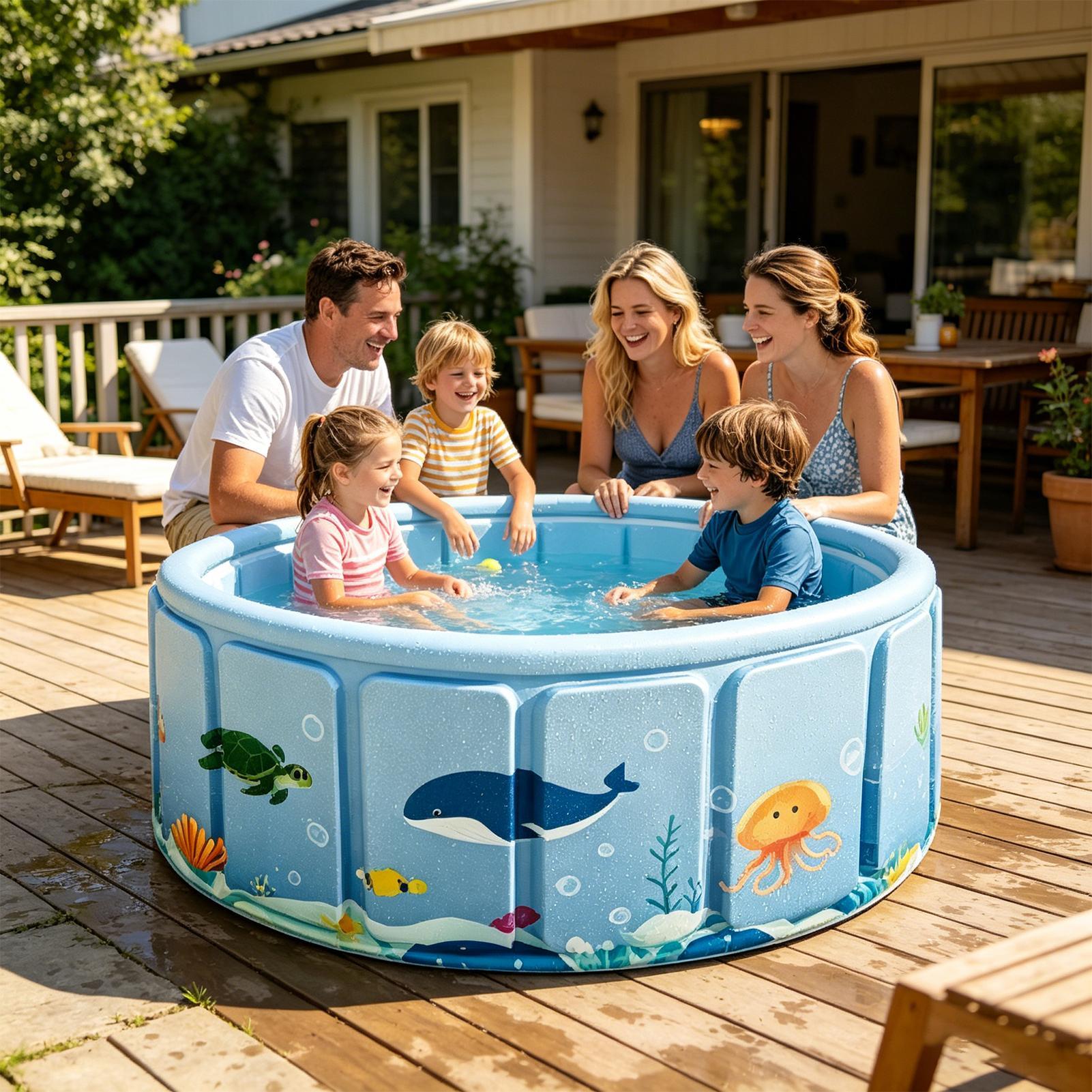 Piscina Dobrável Não Inflável  - Party Games Kid Friendly avaliação e preço