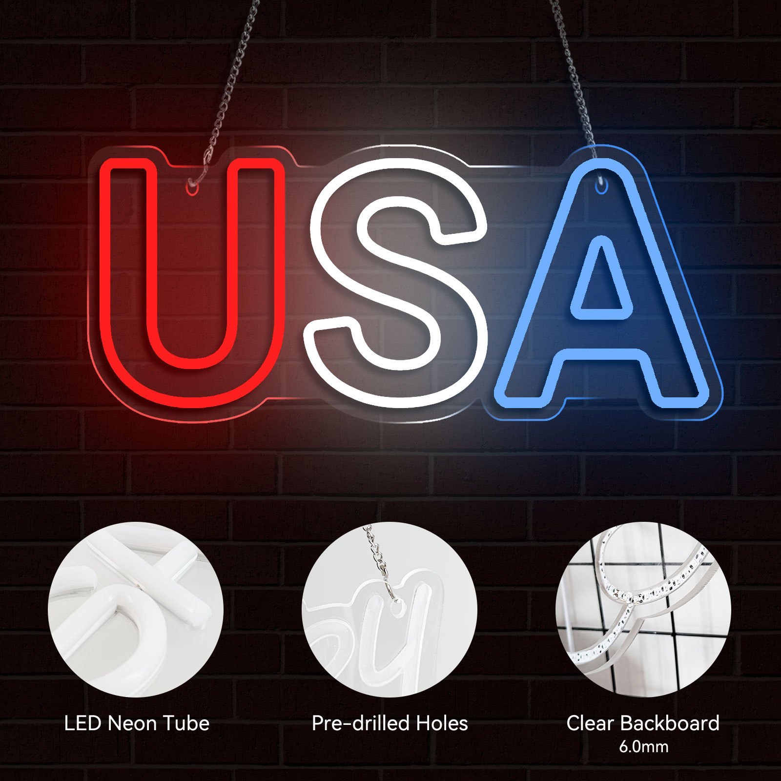EUA LED Neon Light Sign, Perfe - Party Games Usa avaliação e preço