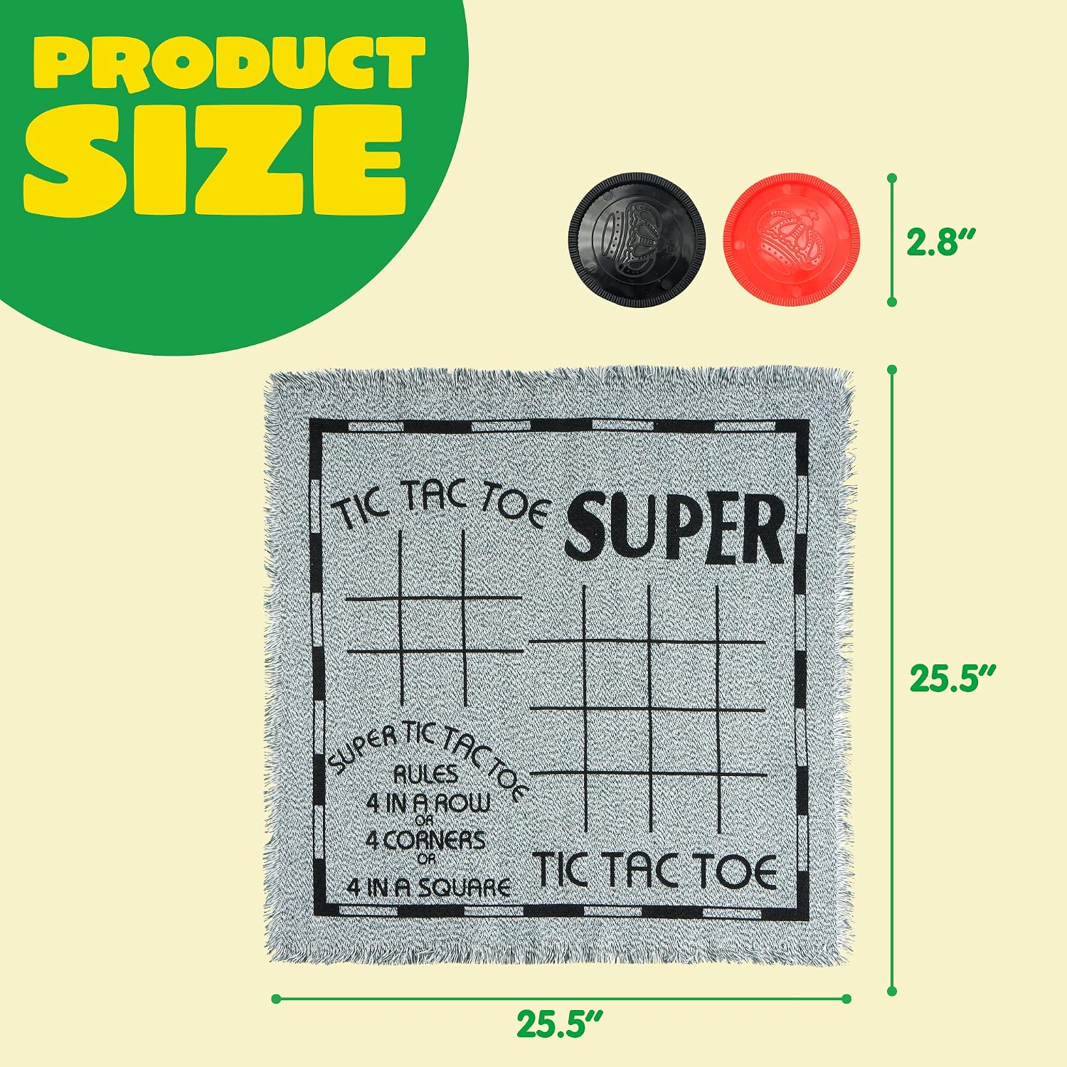 Jogo de Tabuleiro 3 em 1 Vinta - Tic Tac Toe Giant avaliação e preço